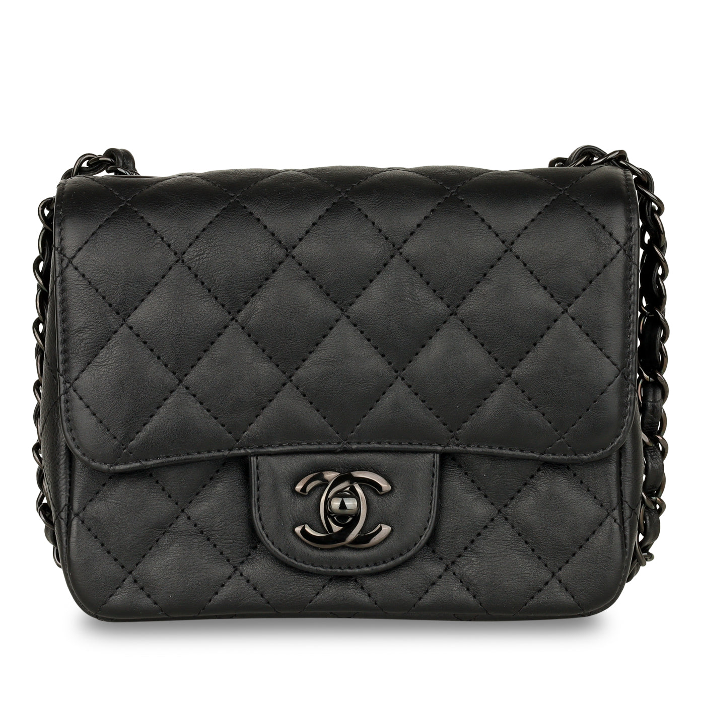 Chanel Mini Square Classic Flap - Black Calfskin