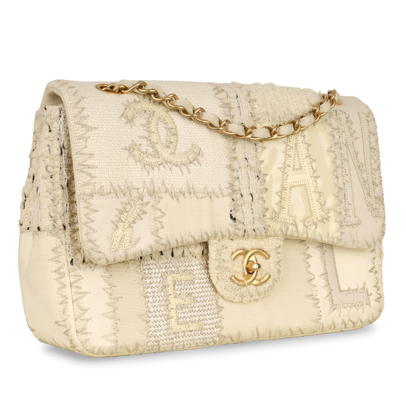 Chanel Classic Flap Patent Leather Gold Shoulder Bag Patent Leather
