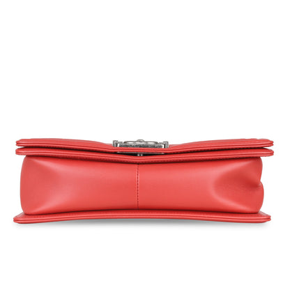 Chanel Boy Bag Lambskin Red Shoulder Bag