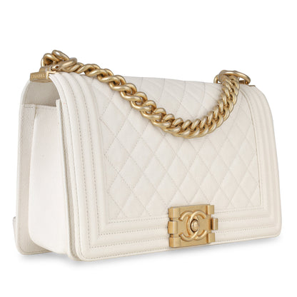 Chanel Boy Bag Caviar Gold Shoulder Bag Style 2