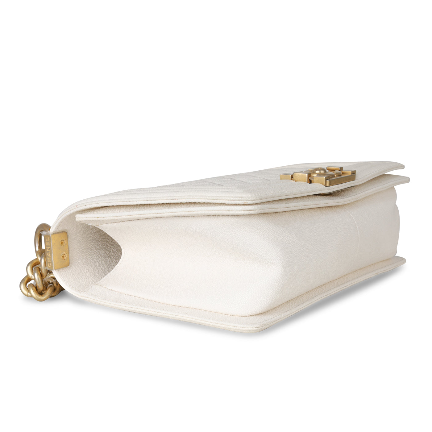 Chanel Boy Bag Caviar Gold Shoulder Bag Style 2
