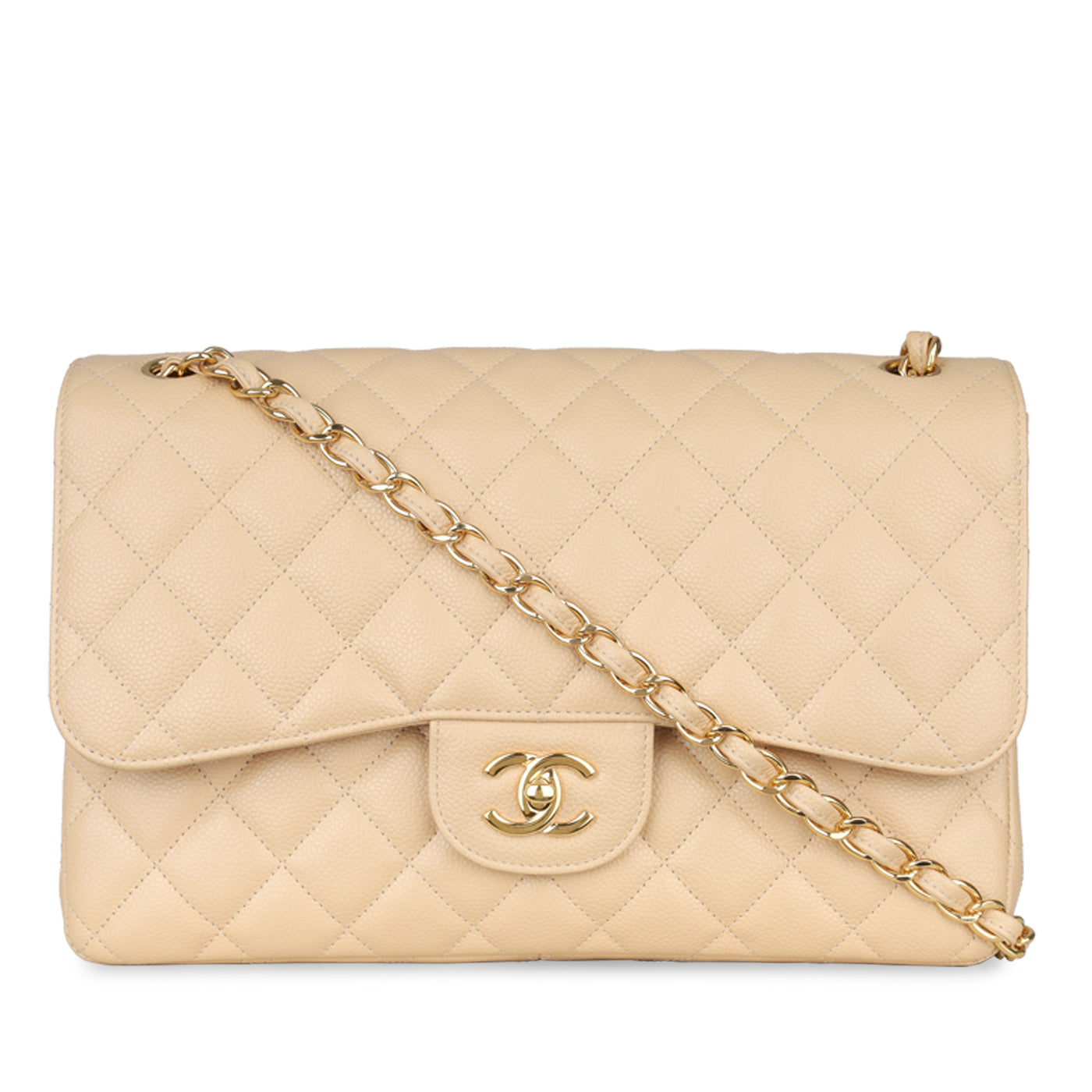 Chanel Classic Flap Caviar Gold Shoulder Bag Style 7