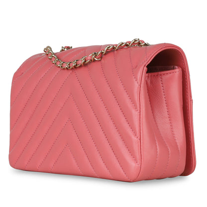 Chanel Classic Flap Calfskin Gold Shoulder Bag Style 6