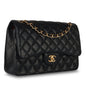 Chanel Classic Flap Lambskin Black Shoulder Bag Style 44
