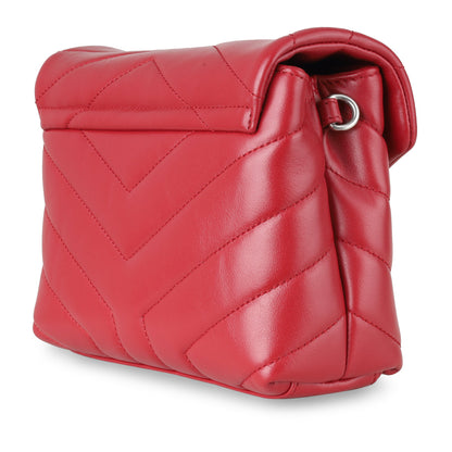 Saint Laurent Puffer Red Shoulder Bag Style 5