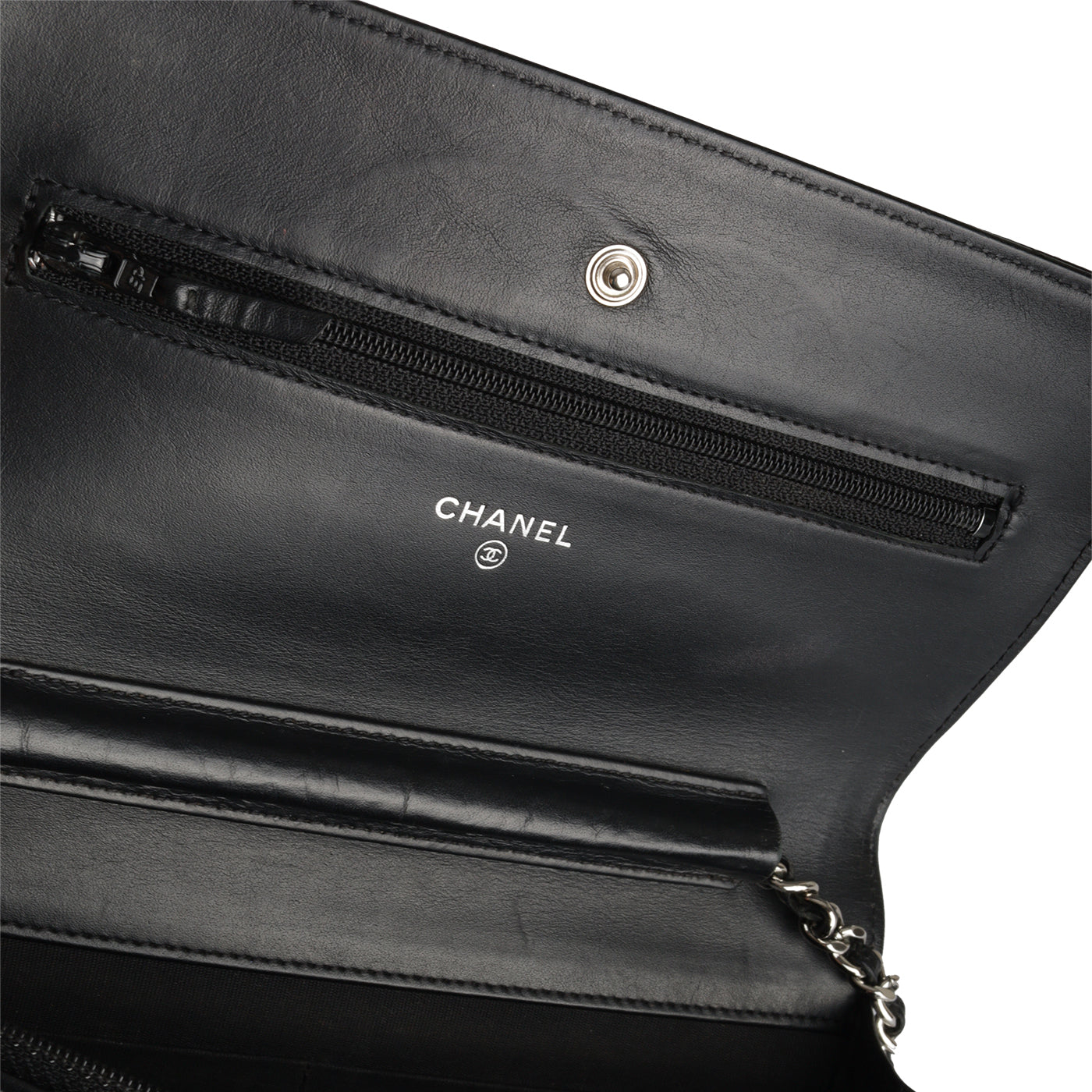 Chanel Cc Wallet On Chain - Black