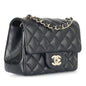 Chanel Classic Flap Lambskin Black Shoulder Bag Style 217