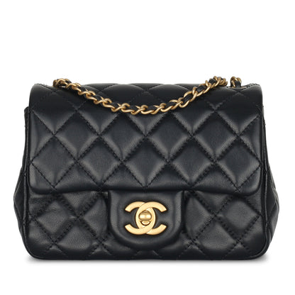 Chanel Classic Flap Lambskin Black Shoulder Bag Style 339