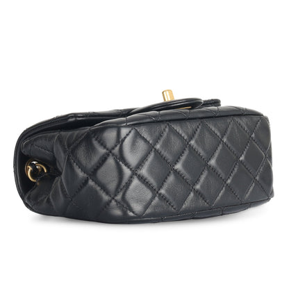 Chanel Classic Flap Lambskin Black Shoulder Bag Style 339