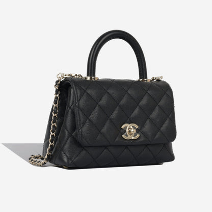 Chanel Mini Coco Handle - Black Caviar