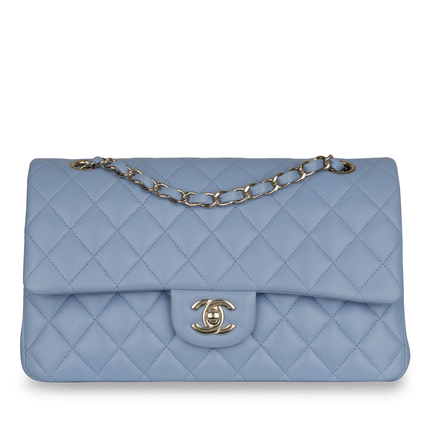 Chanel Classic Flap Lambskin Gold Shoulder Bag Style 35