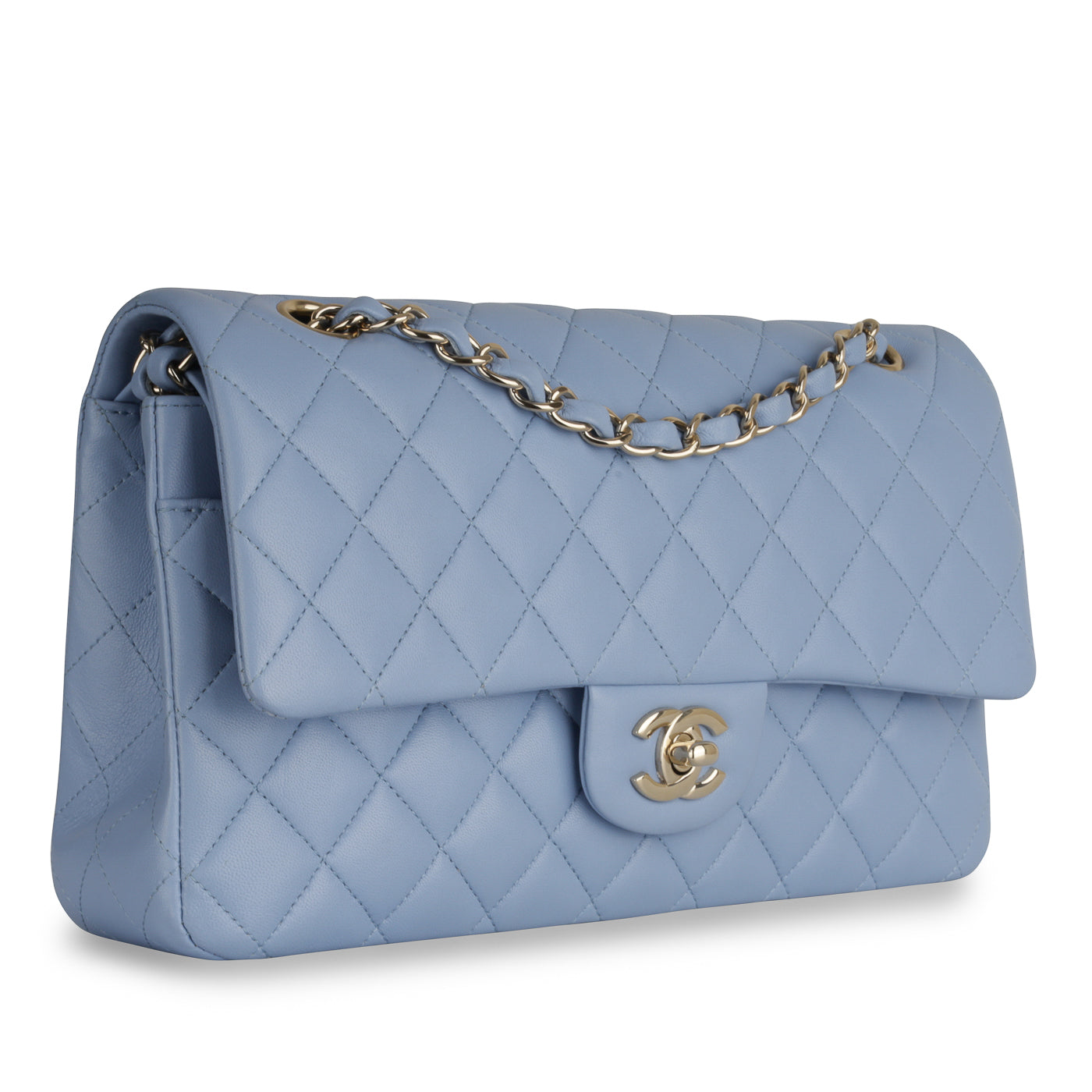 Chanel Classic Flap Lambskin Gold Shoulder Bag Style 35