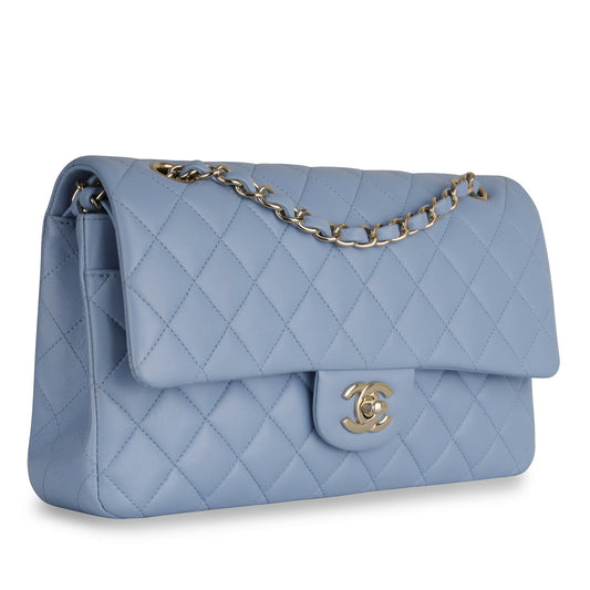 Chanel Classic Flap Lambskin Gold Shoulder Bag Style 35