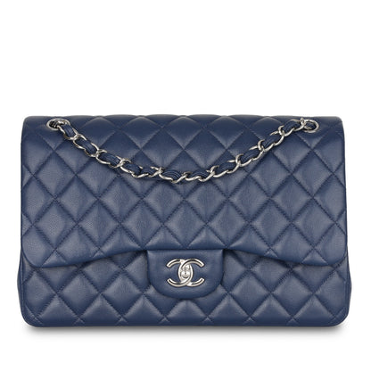 Chanel Jumbo Classic Flap Bag - Navy