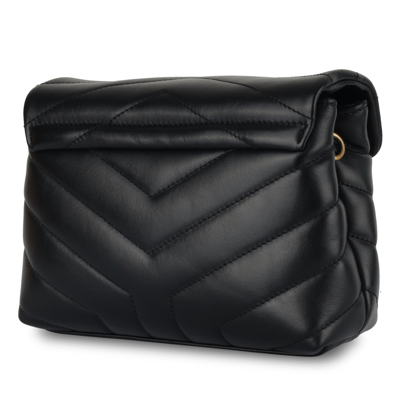Saint Laurent Loulou Lambskin Black Shoulder Bag