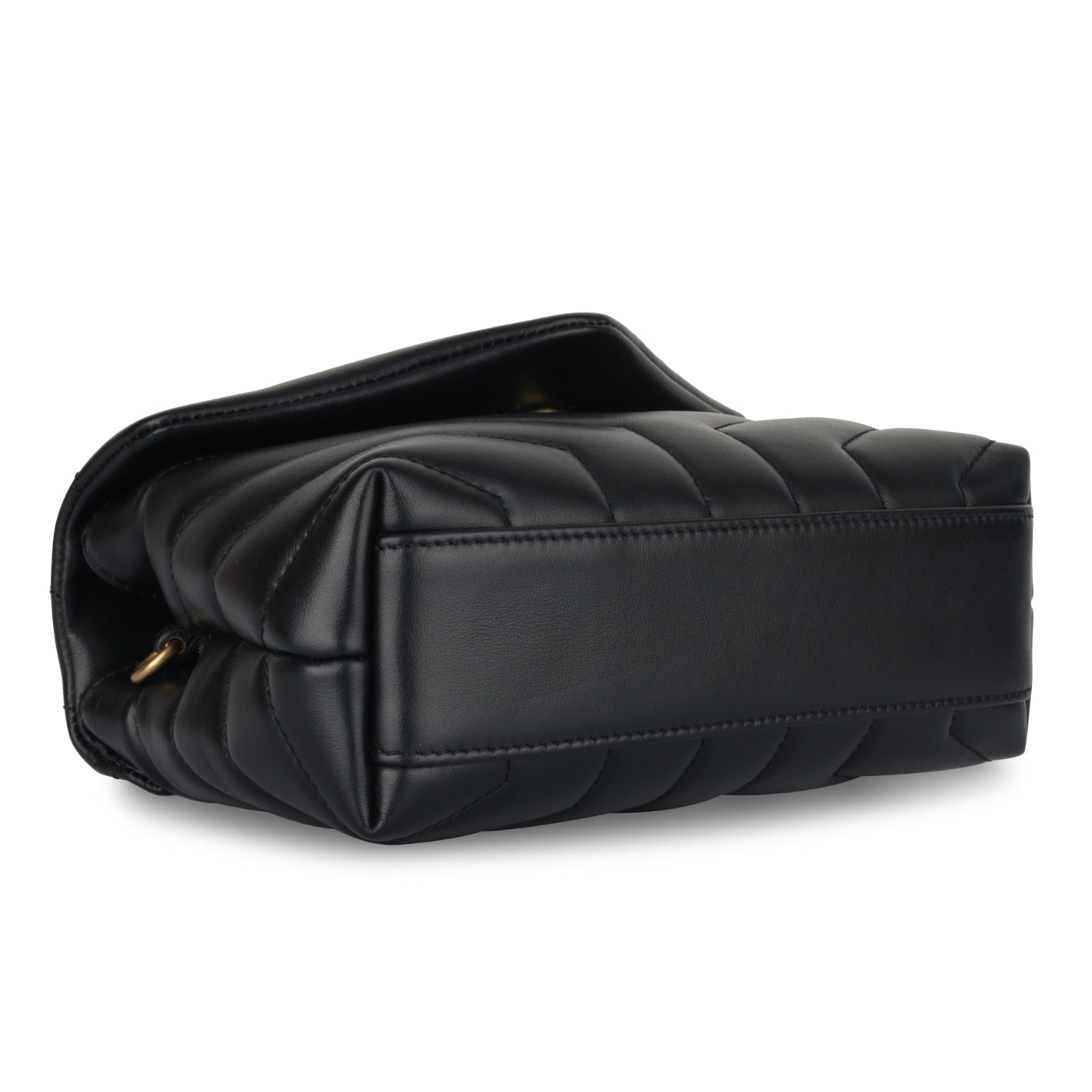 Saint Laurent Loulou Lambskin Black Shoulder Bag