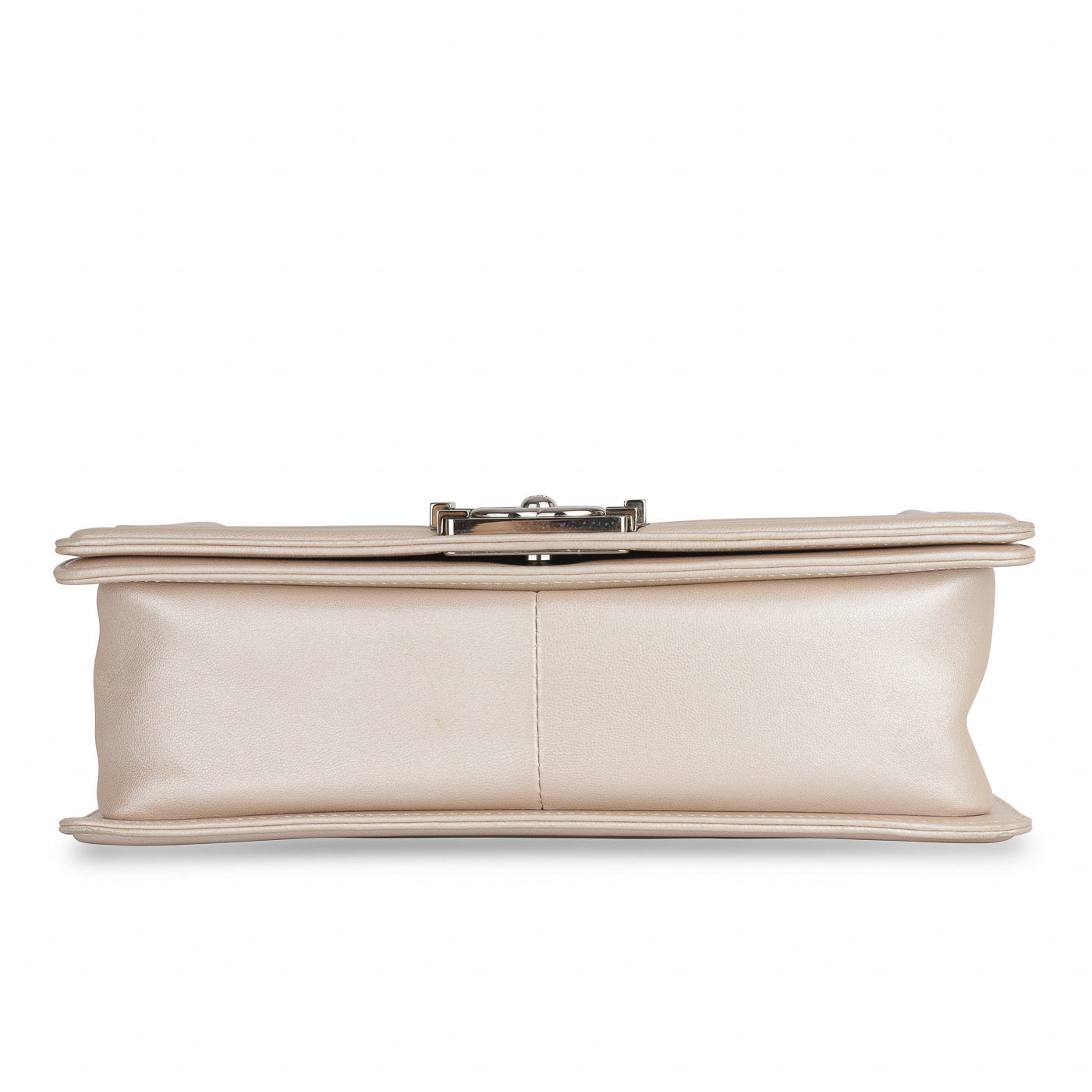 Chanel Boy Bag Calfskin Silver Shoulder Bag Calfskin