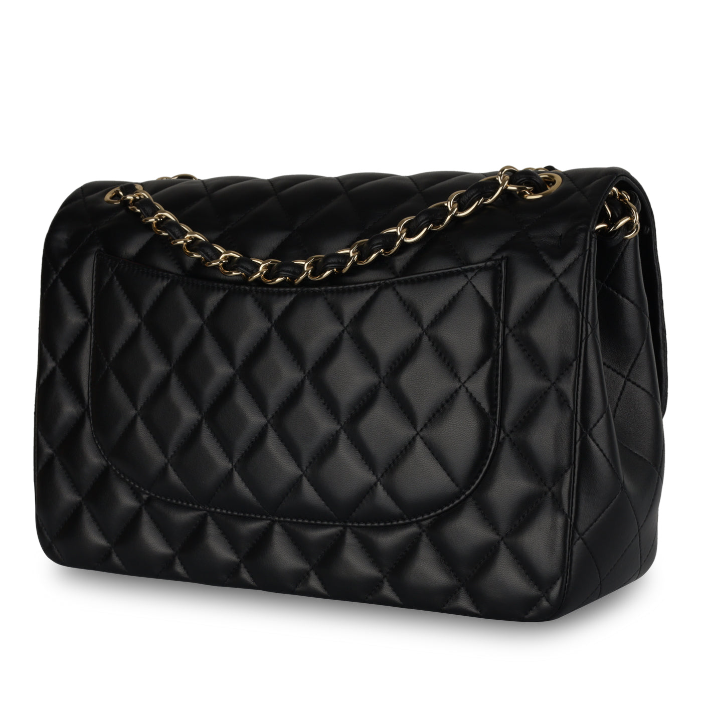 Chanel Classic Flap Lambskin Black Shoulder Bag Style 45