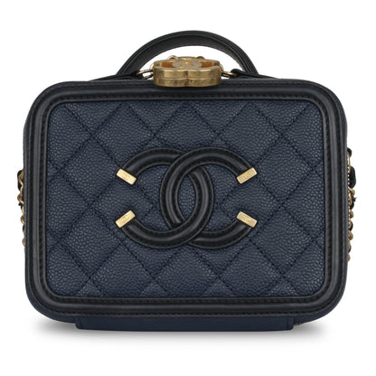 Chanel Vanity Caviar Black Clutch Style 5