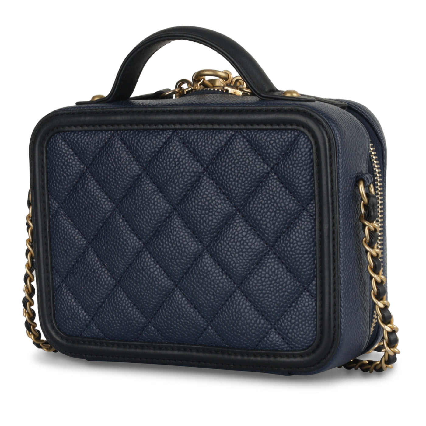 Chanel Vanity Caviar Black Clutch Style 5