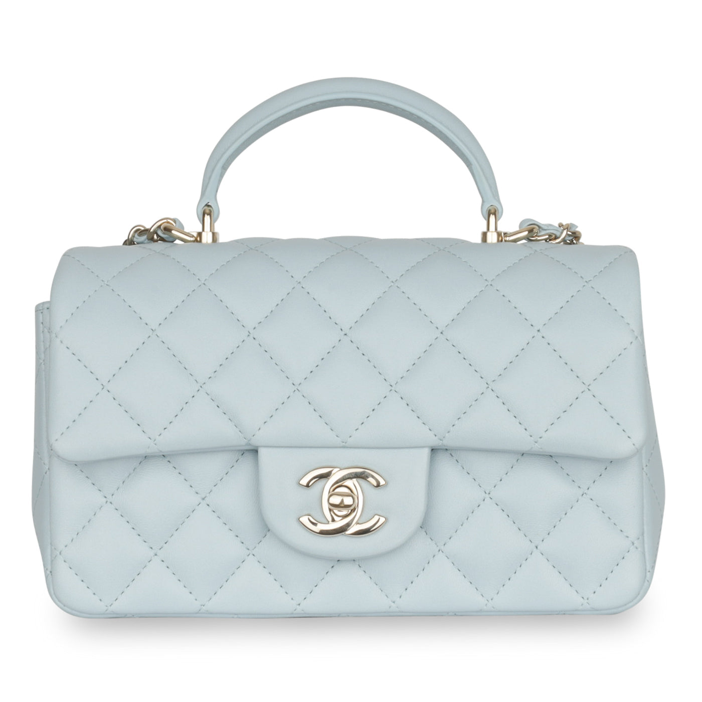 Chanel Classic Flap Lambskin Gold Shoulder Bag Style 76