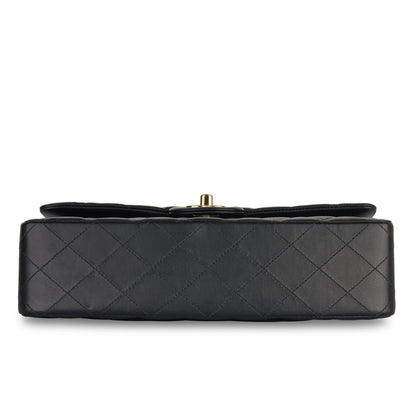 Chanel Classic Flap Lambskin Black Shoulder Bag Style 114