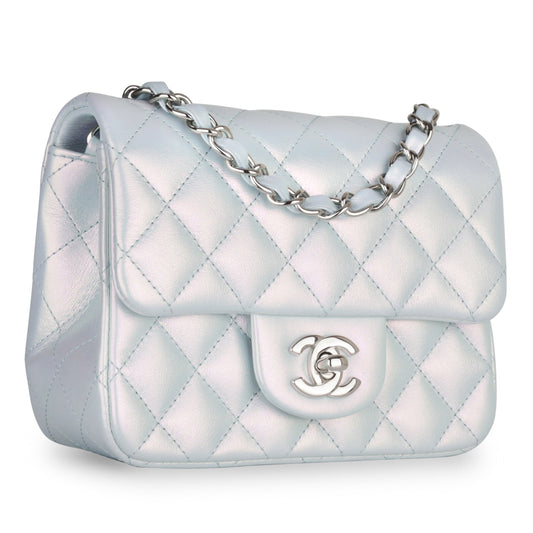 Chanel Classic Flap Leather Silver Shoulder Bag Style 4