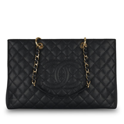 Chanel Timeless Caviar Black Tote Bag Style 17
