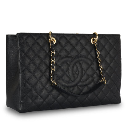 Chanel Timeless Caviar Black Tote Bag Style 17