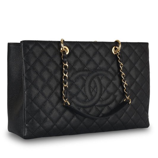 Chanel Timeless Caviar Black Tote Bag Style 17