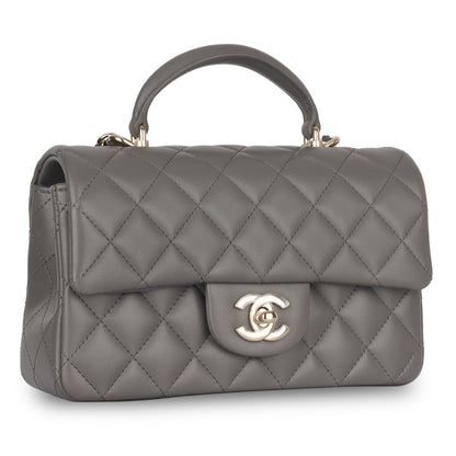 Chanel Classic Flap Lambskin Gold Shoulder Bag Style 74