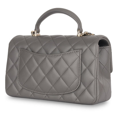 Chanel Classic Flap Lambskin Gold Shoulder Bag Style 74