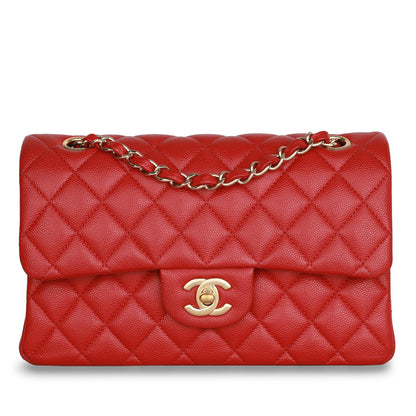 Chanel Classic Flap Caviar Gold Shoulder Bag Style 34