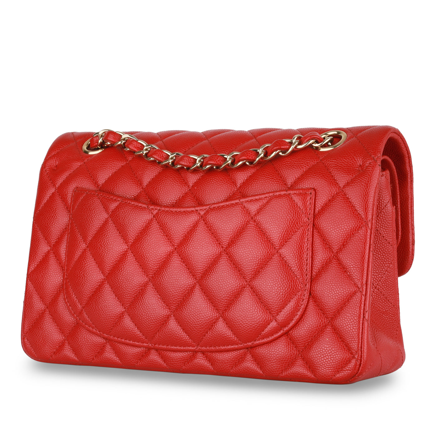 Chanel Classic Flap Caviar Gold Shoulder Bag Style 34