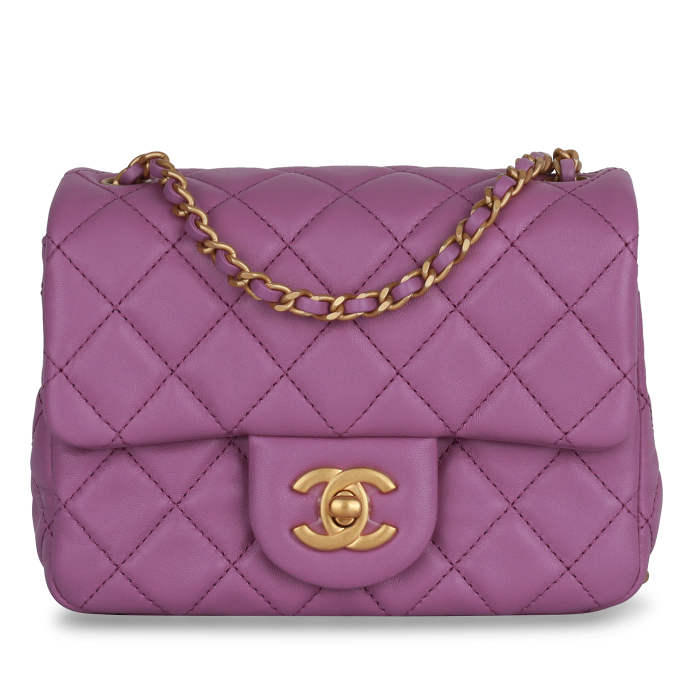 Chanel Classic Flap Lambskin Gold Shoulder Bag Style 131