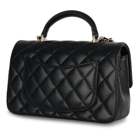 Chanel Classic Flap Lambskin Black Shoulder Bag Style 167