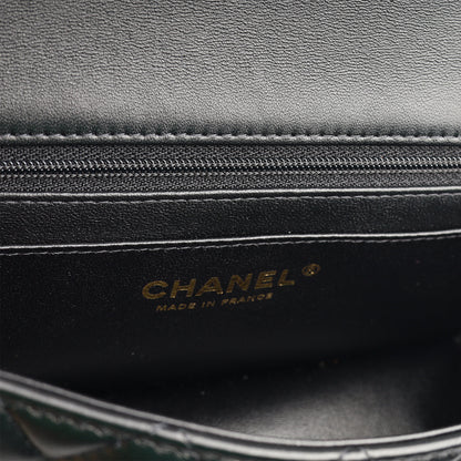 Chanel Classic Flap Lambskin Black Shoulder Bag Style 167