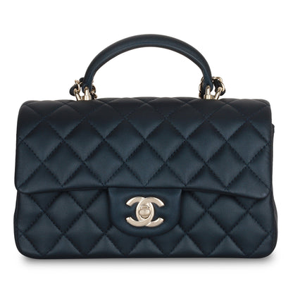 Chanel Classic Flap Lambskin Gold Shoulder Bag Style 73