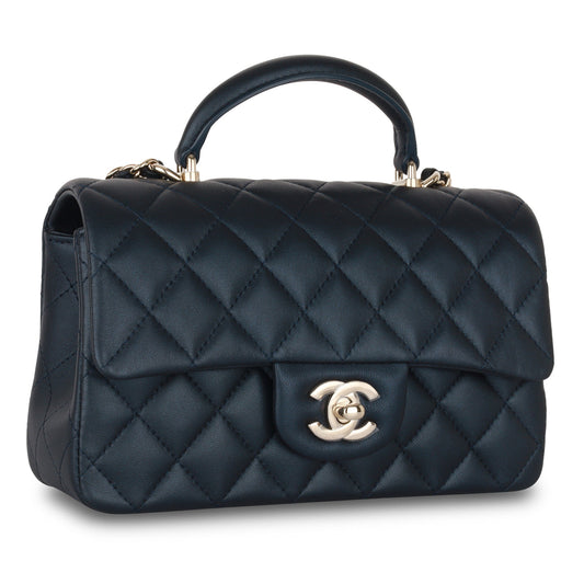 Chanel Classic Flap Lambskin Gold Shoulder Bag Style 73