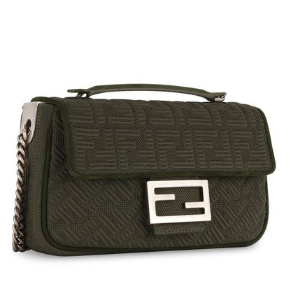 Fendi Baguette Canvas Red Shoulder Bag Style 60