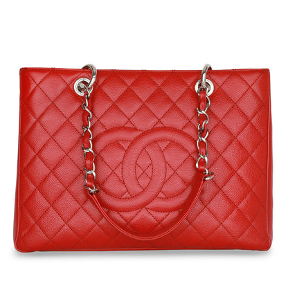 Chanel Timeless Caviar Silver Tote Bag Caviar