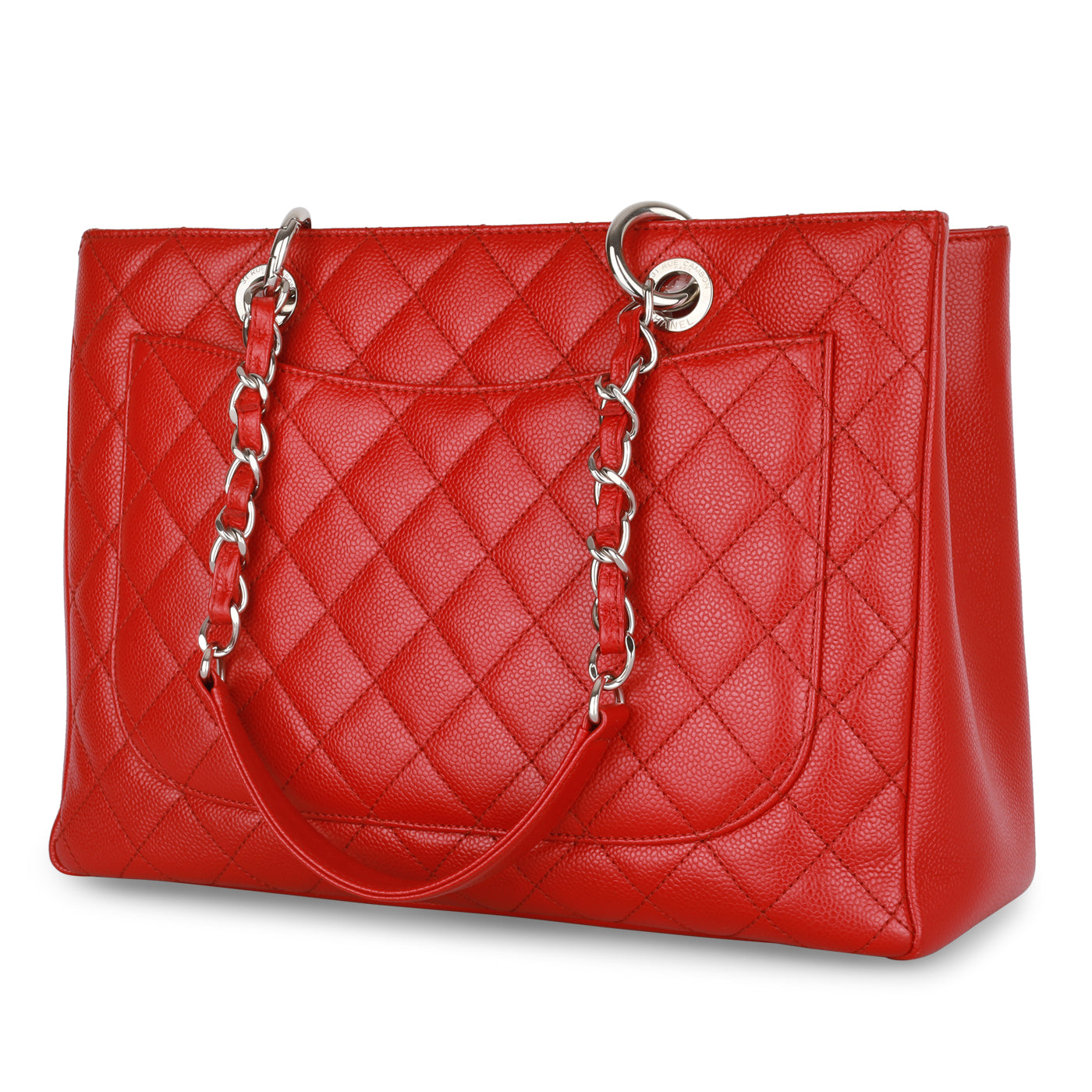 Chanel Timeless Caviar Silver Tote Bag Caviar