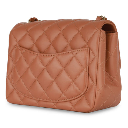 Chanel Classic Flap Lambskin Gold Shoulder Bag Style 92