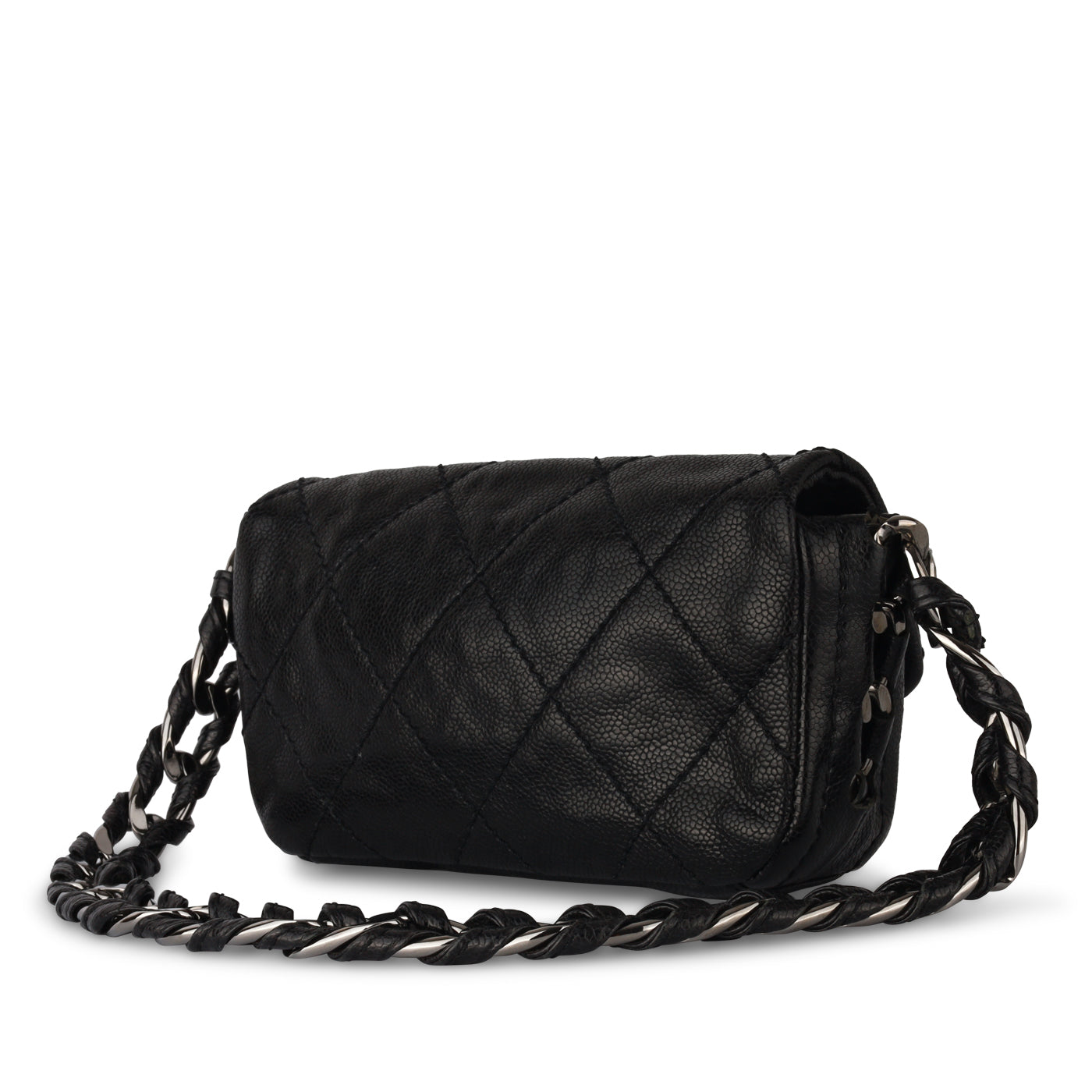 Chanel Classic Flap Caviar Black Shoulder Bag Style 144