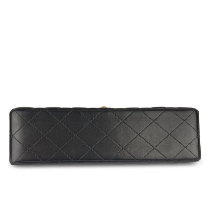 Chanel Classic Flap Lambskin Black Shoulder Bag Style 258