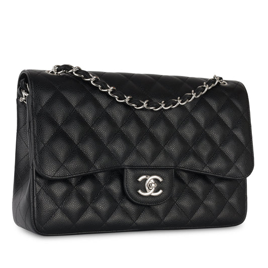 Chanel Classic Flap Lambskin Black Shoulder Bag Style 42
