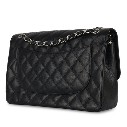 Chanel Classic Flap Lambskin Black Shoulder Bag Style 42