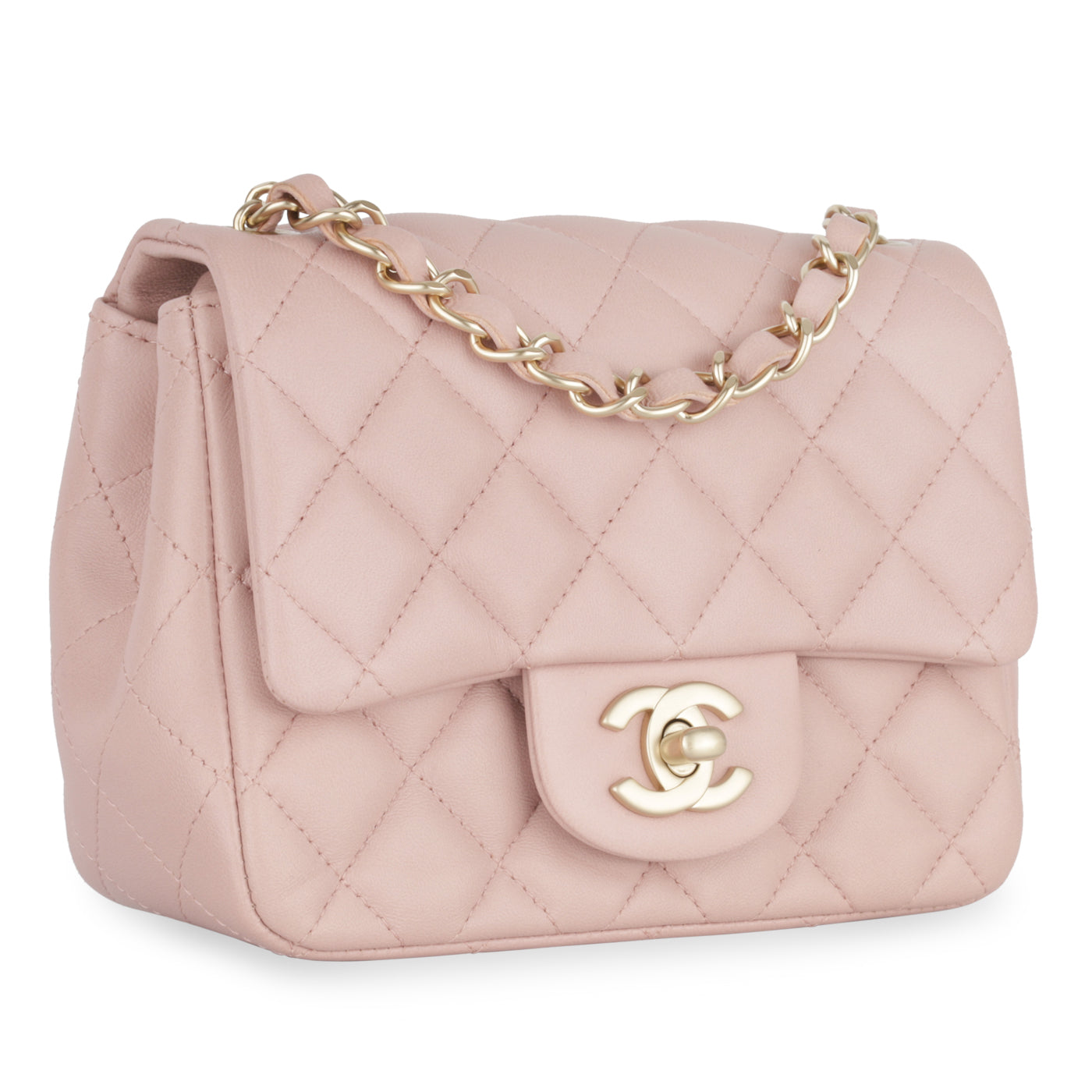 Chanel Classic Flap Lambskin Gold Shoulder Bag Style 90