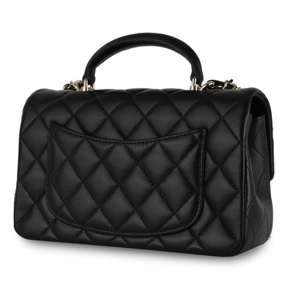 Chanel Classic Flap Lambskin Black Shoulder Bag Style 164