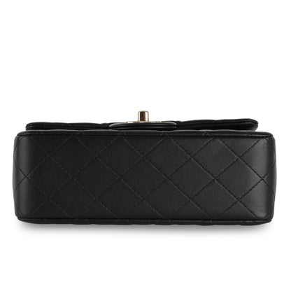 Chanel Classic Flap Lambskin Black Shoulder Bag Style 164